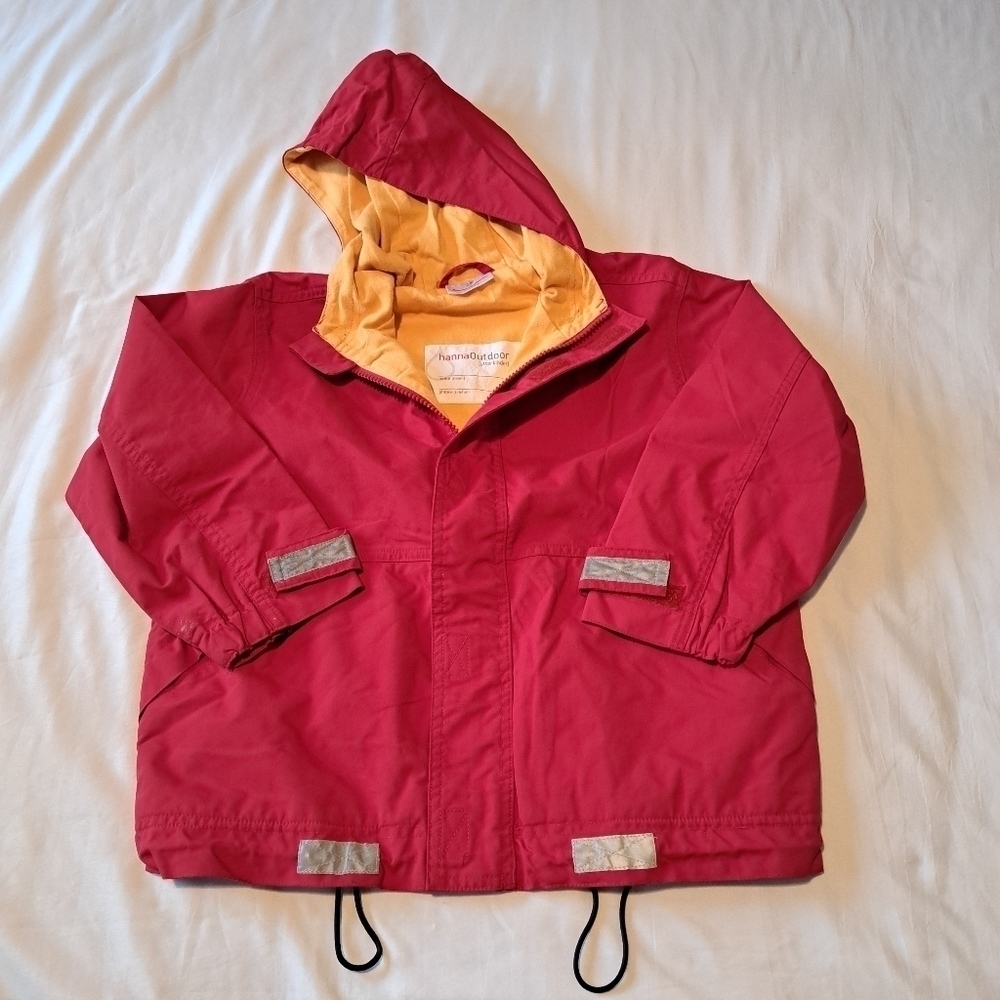 Hanna Andersson girls or boys size 110 or 5 red Anorak GUC